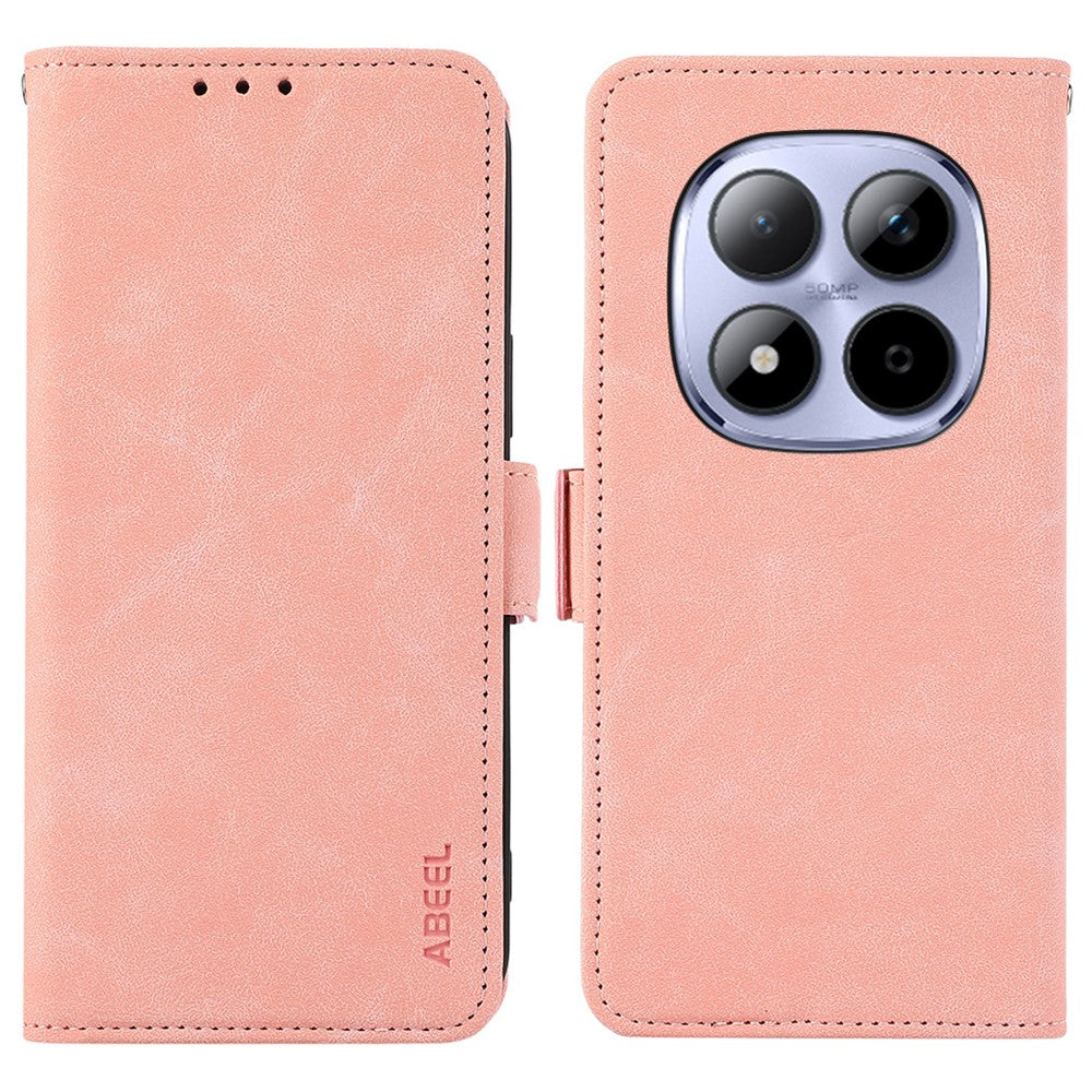 ABEEL For Xiaomi Redmi Note 15 Pro 4G (Global) Case PU Leather Folio Stand View RFID Blocking Phone Cover