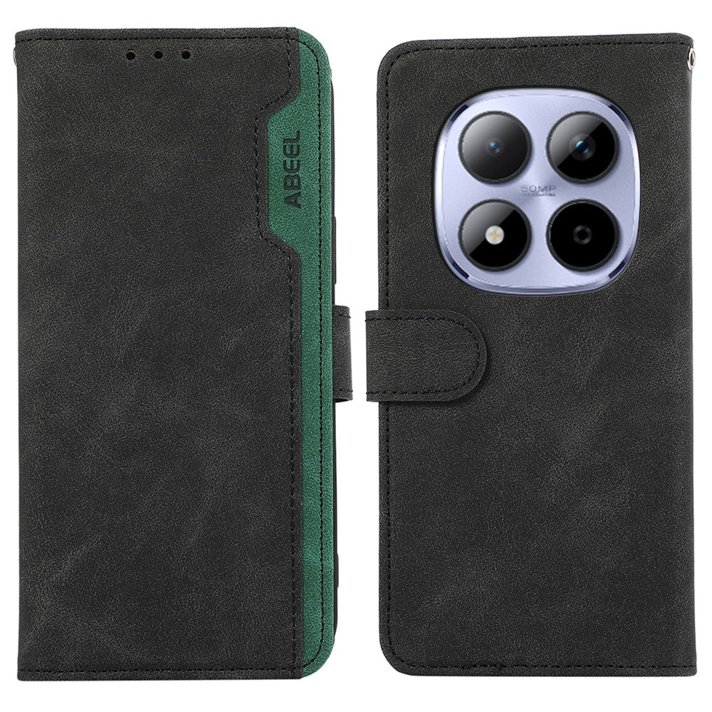 ABEEL For Xiaomi Redmi Note 15 Pro 4G (Global) Case Color Splicing Leather Flip Phone Cover RFID Blocking