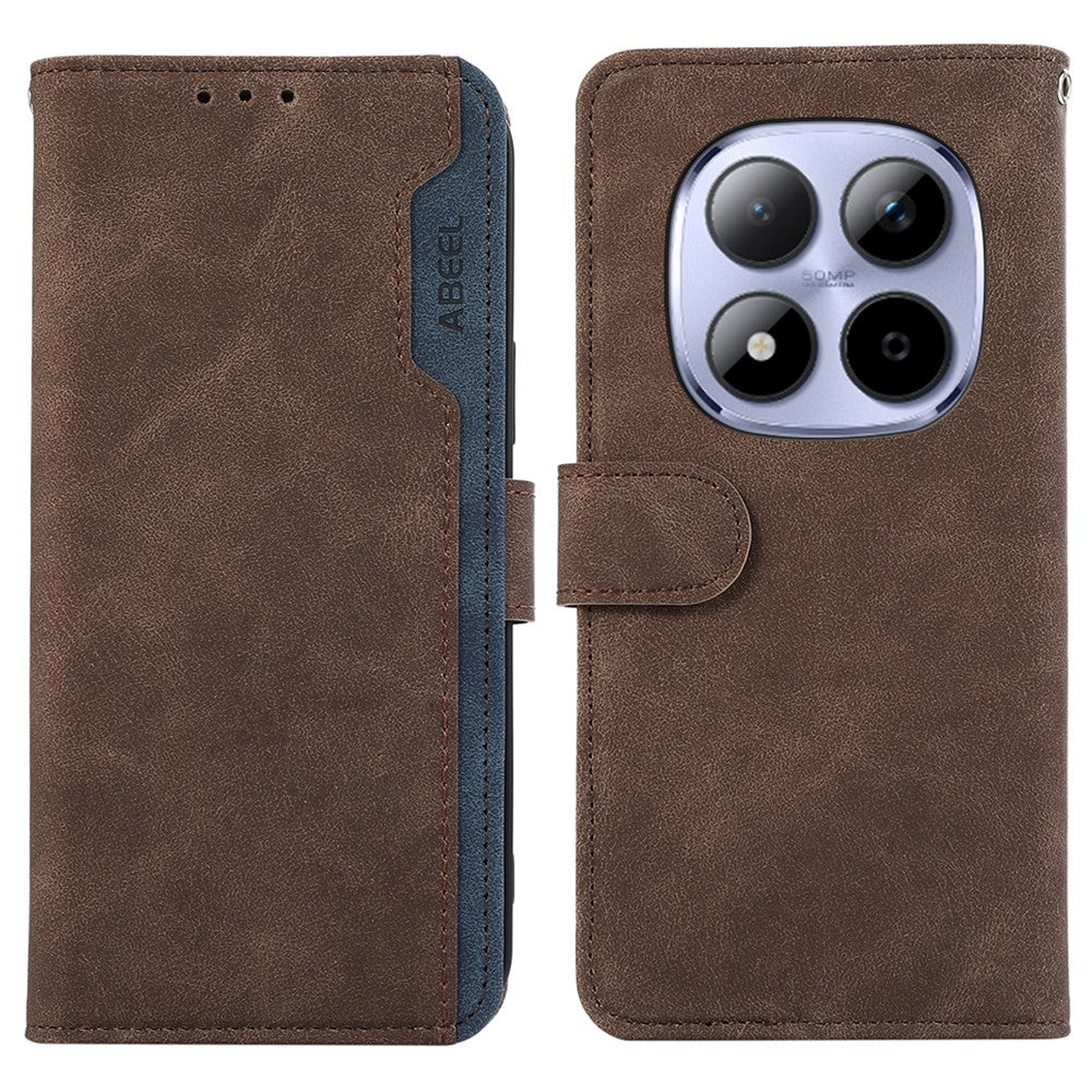 ABEEL For Xiaomi Redmi Note 15 Pro 4G (Global) Case Color Splicing Leather Flip Phone Cover RFID Blocking