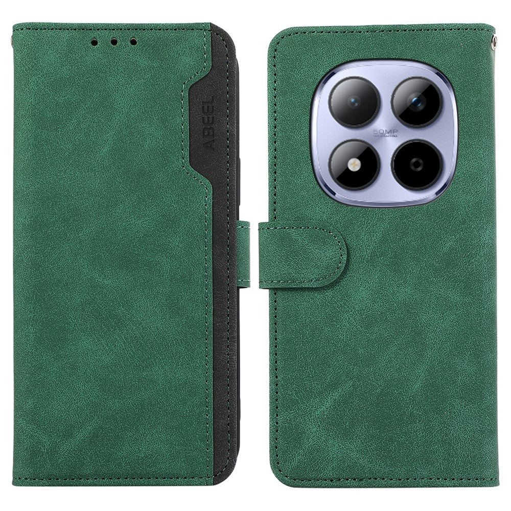 ABEEL For Xiaomi Redmi Note 15 Pro 4G (Global) Case Color Splicing Leather Flip Phone Cover RFID Blocking