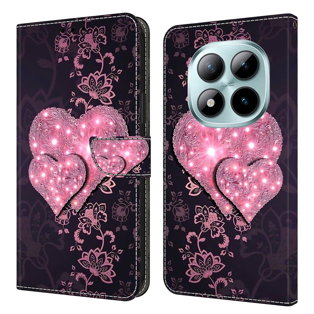 Wallet Case For Xiaomi Poco M8 5G / Redmi Note 15 5G (Global) / 15 4G (Global) 3D Pattern PU Leather Phone Cover with Stand