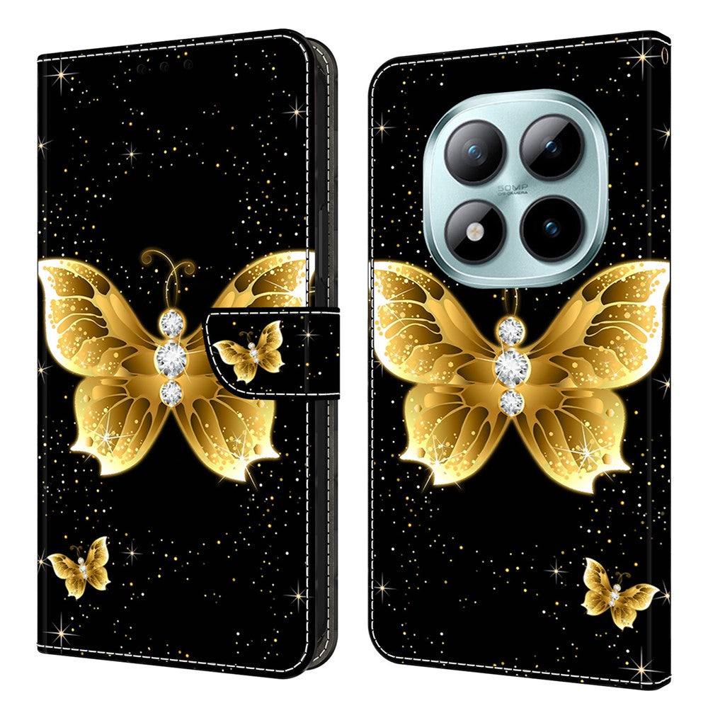 Leather Case For Xiaomi Poco M8 5G / Redmi Note 15 5G (Global) / 15 4G (Global) Pattern Printing Stand Flip Phone Cover