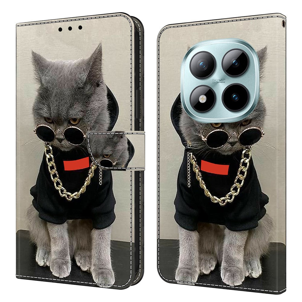 Leather Case For Xiaomi Poco M8 5G / Redmi Note 15 5G (Global) / 15 4G (Global) Pattern Printing Stand Flip Phone Cover