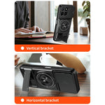 Magnetic Case For Honor X6c 4G / X5b / X5b Plus Ring Holder Foldable Kickstand TPU PC Phone Cover with Camera Lens Slider