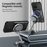 Magnetic Case For Honor X6c 4G / X5b / X5b Plus Ring Holder Foldable Kickstand TPU PC Phone Cover with Camera Lens Slider