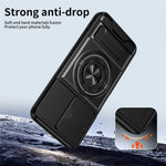 Magnetic Case For Honor X6c 4G / X5b / X5b Plus Ring Holder Foldable Kickstand TPU PC Phone Cover with Camera Lens Slider
