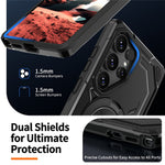 For Samsung Galaxy S26 Ultra Magnetic Case Ring Kickstand PC + TPU Hybrid Phone Cover