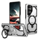 For Samsung Galaxy S26 Ultra Magnetic Case Ring Kickstand PC + TPU Hybrid Phone Cover