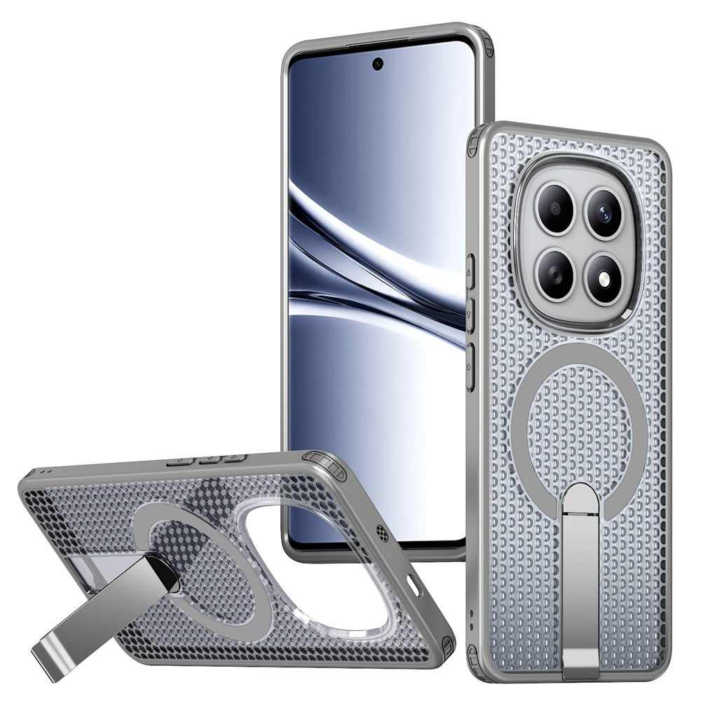 Xiaomi Redmi Note 15 5G (Global) / Poco M8 5G Magnetiskt Skal Stöd Grid Texture TPU PC mobil Baksida