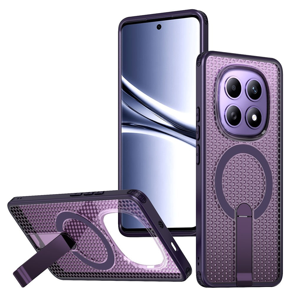 Xiaomi Redmi Note 15 5G (Global) / Poco M8 5G Magnetiskt Skal Stöd Grid Texture TPU PC mobil Baksida