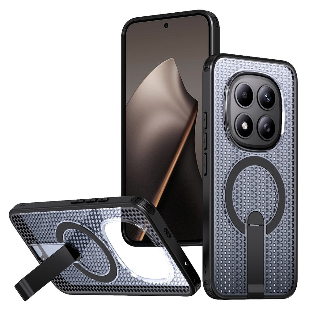 Xiaomi Redmi Note 15 Pro 5G (Global) Magnetiskt Skal Stöd Grid Texture TPU PC mobil Baksida