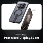 For Xiaomi Redmi Note 15 Pro 5G (Global) Magnetic Case Kickstand Grid Texture TPU PC Phone Back Cover