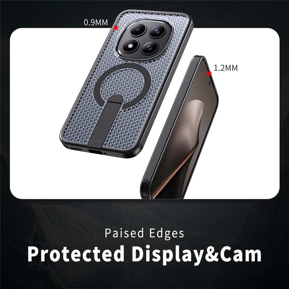 Xiaomi Redmi Note 15 Pro 5G (Global) Magnetiskt Skal Stöd Grid Texture TPU PC mobil Baksida