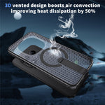 For Xiaomi Redmi Note 15 Pro 5G (Global) Magnetic Case Kickstand Grid Texture TPU PC Phone Back Cover