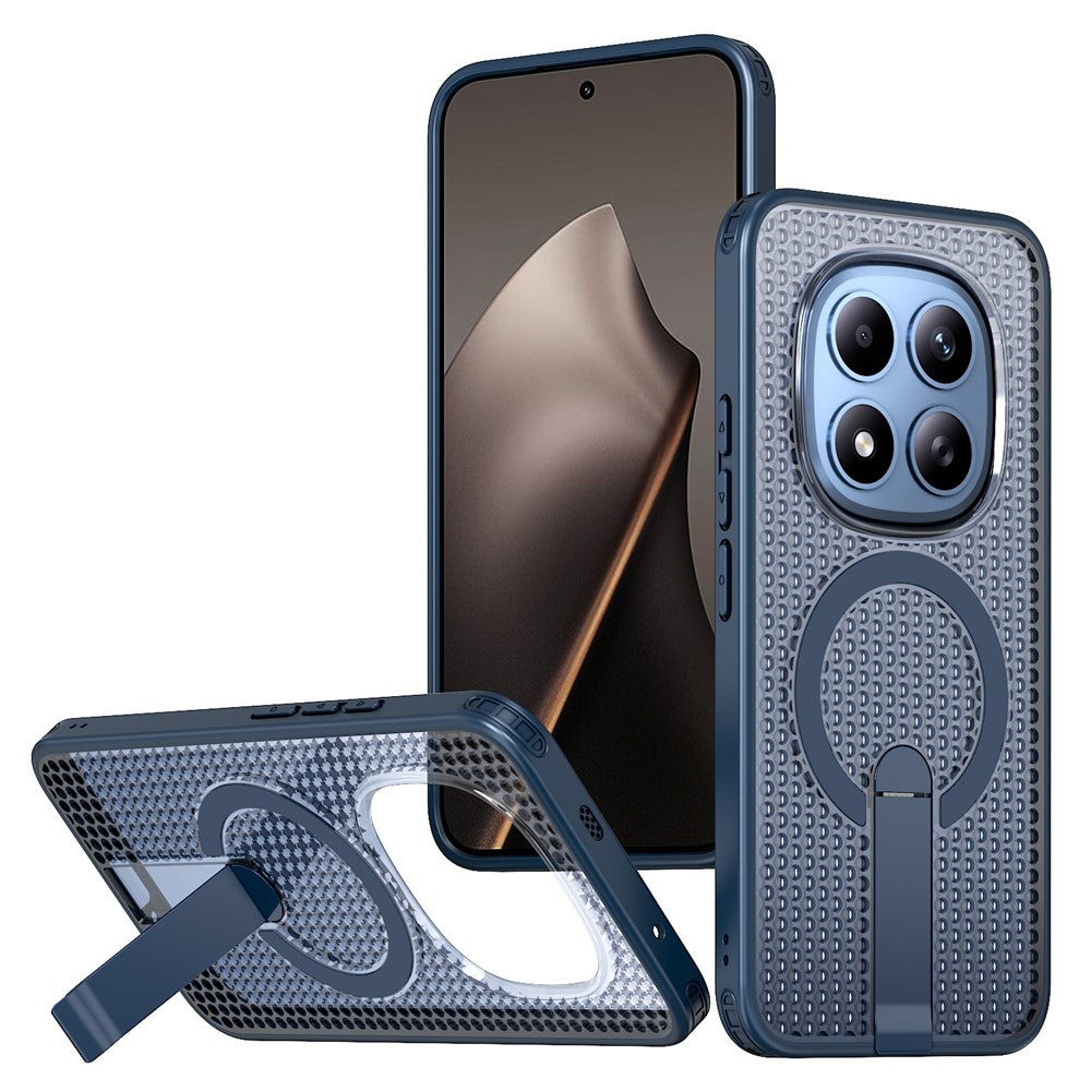 Xiaomi Redmi Note 15 Pro 5G (Global) Magnetiskt Skal Stöd Grid Texture TPU PC mobil Baksida