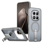 For Xiaomi Redmi Note 15 Pro 5G (Global) Magnetic Case Kickstand Grid Texture TPU PC Phone Back Cover