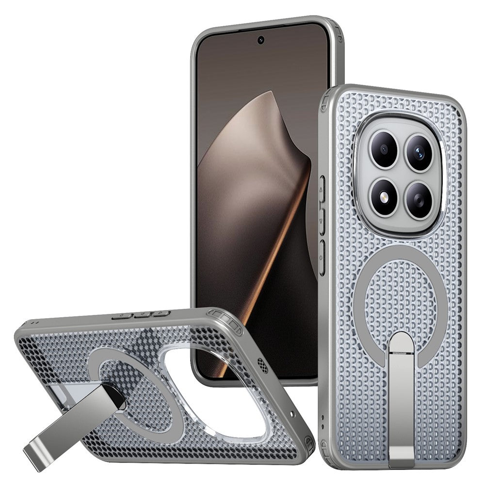 Xiaomi Redmi Note 15 Pro 5G (Global) Magnetiskt Skal Stöd Grid Texture TPU PC mobil Baksida