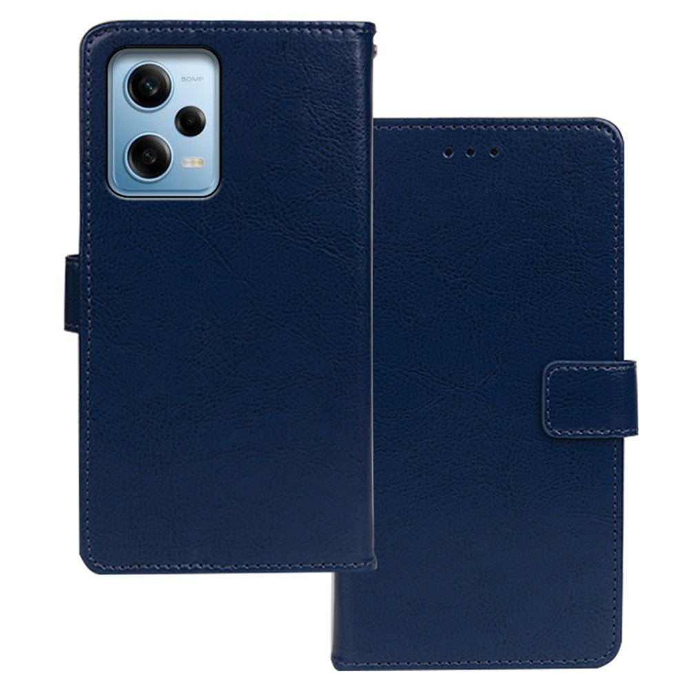IDEWEI For Xiaomi Redmi Note 12 Pro 5G / Note 12 Pro Speed 5G / Poco X5 Pro 5G Full Protection Crazy Horse Texture Phone Case Wallet Stand PU Leather Smartphone Cover