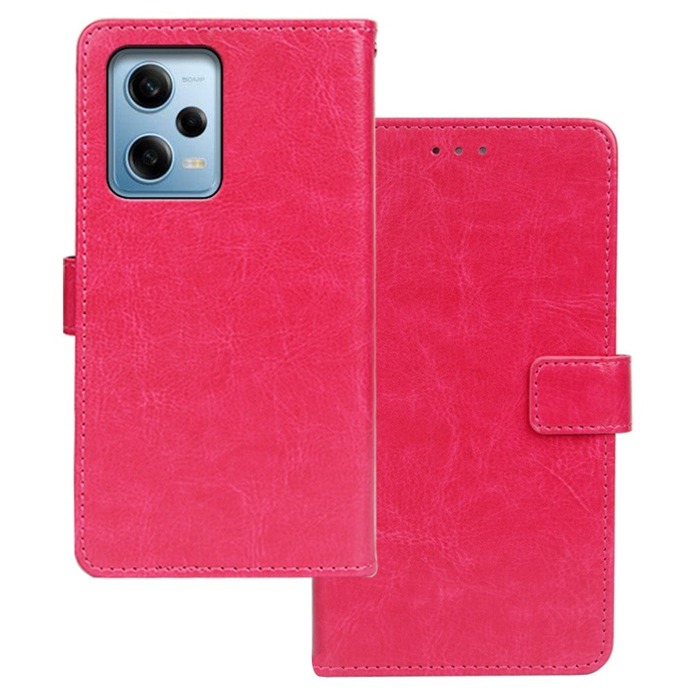 IDEWEI For Xiaomi Redmi Note 12 Pro 5G / Note 12 Pro Speed 5G / Poco X5 Pro 5G Full Protection Crazy Horse Texture Phone Case Wallet Stand PU Leather Smartphone Cover