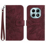 For Xiaomi Poco M8 5G / Redmi Note 15 5G (Global) / 15 4G (Global) Case Sunflower Imprint Leather Wallet Phone Cover with Wrist Strap
