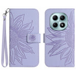 For Xiaomi Poco M8 5G / Redmi Note 15 5G (Global) / 15 4G (Global) Case Sunflower Imprint Leather Wallet Phone Cover with Wrist Strap