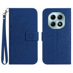 For Xiaomi Poco M8 5G / Redmi Note 15 5G (Global) / 15 4G (Global) Case Sunflower Imprint Leather Wallet Phone Cover with Wrist Strap