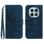 For Xiaomi Poco M8 5G / Redmi Note 15 5G (Global) / 15 4G (Global) Case Sunflower Imprint Leather Wallet Phone Cover with Wrist Strap