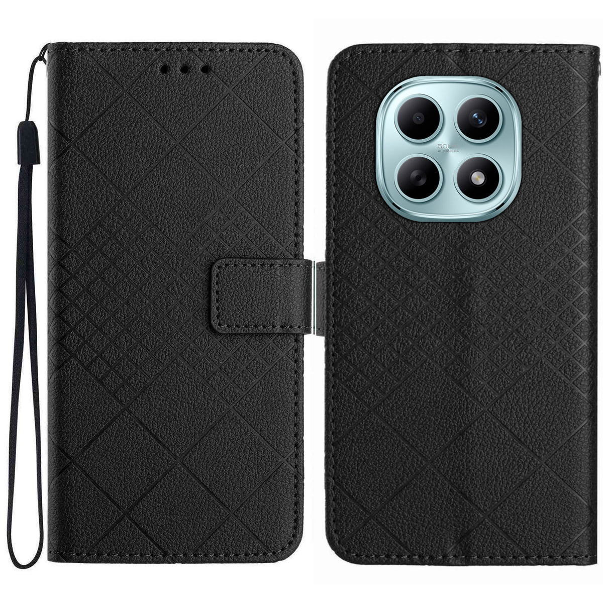For Xiaomi Poco M8 5G / Redmi Note 15 5G (Global) / 15 4G (Global) Case Wallet Imprint PU Leather Flip Folio Phone Cover