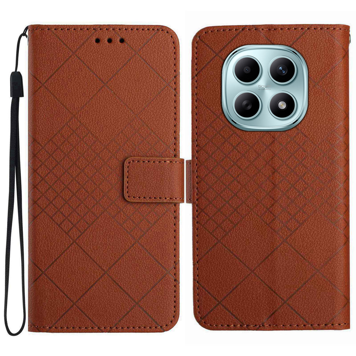 For Xiaomi Poco M8 5G / Redmi Note 15 5G (Global) / 15 4G (Global) Case Wallet Imprint PU Leather Flip Folio Phone Cover