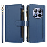 For Xiaomi Redmi Note 15 Pro 4G (Global) Leather Case 9 Card Slots Zipper Wallet Stand Phone Cover with Wrist Strap