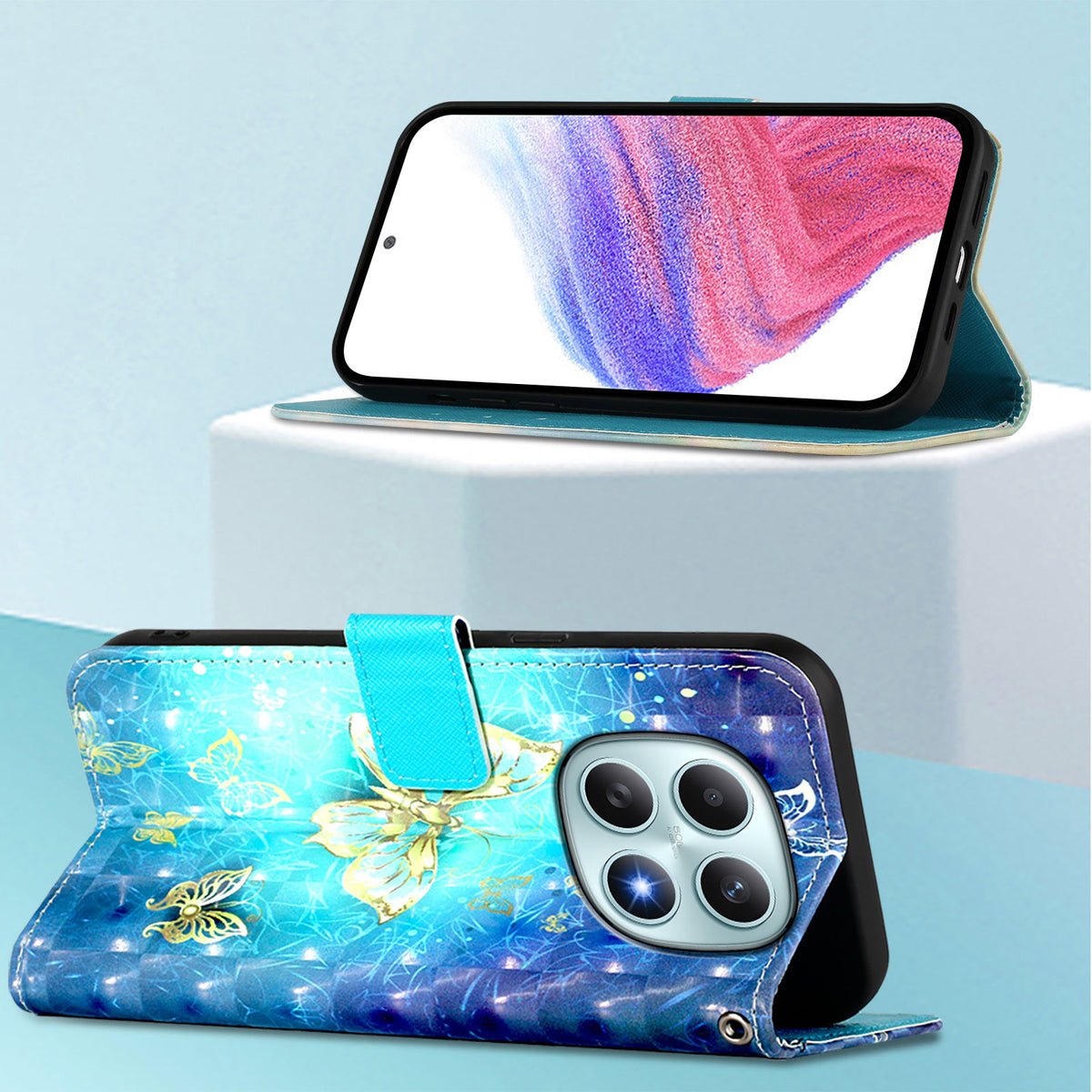 For Xiaomi Poco M8 5G / Redmi Note 15 5G (Global) / 15 4G (Global) Leather Case Pattern Printing Wallet Stand Mobile Cover with Strap