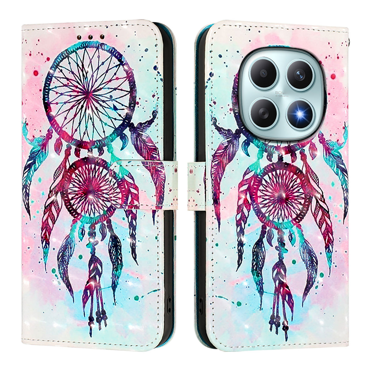 For Xiaomi Poco M8 5G / Redmi Note 15 5G (Global) / 15 4G (Global) Leather Case Pattern Printing Wallet Stand Mobile Cover with Strap
