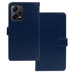 IDEWEI För Xiaomi Redmi Note 12 Pro+ 5G Crazy Horse Textur PU-läder Flipfodral Stativfunktion Magnetisk Stängning Plånboksfodral