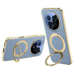 For Honor Magic8 5G Case Magnetic Rotating Kickstand Leather + PC + Acrylic Phone Cover with Tempered Glass Rear Screen Film