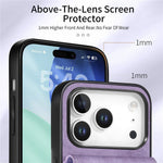 iPhone 17 Pro Max Läderskal med Korthållare & Ställ - Lila