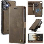 AUTSPACE A05 For iPhone 17 Case Wallet Stand Detachable Leather Magnetic Phone Cover