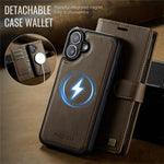 AUTSPACE A05 For iPhone 17 Case Wallet Stand Detachable Leather Magnetic Phone Cover