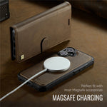 AUTSPACE A05 For iPhone 17 Case Wallet Stand Detachable Leather Magnetic Phone Cover
