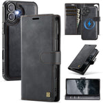 AUTSPACE A05 For iPhone 17 Case Wallet Stand Detachable Leather Magnetic Phone Cover
