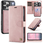AUTSPACE A05 Til iPhone 17 Pro coverpung, stativ, aftageligt læder magnetisk telefoncover