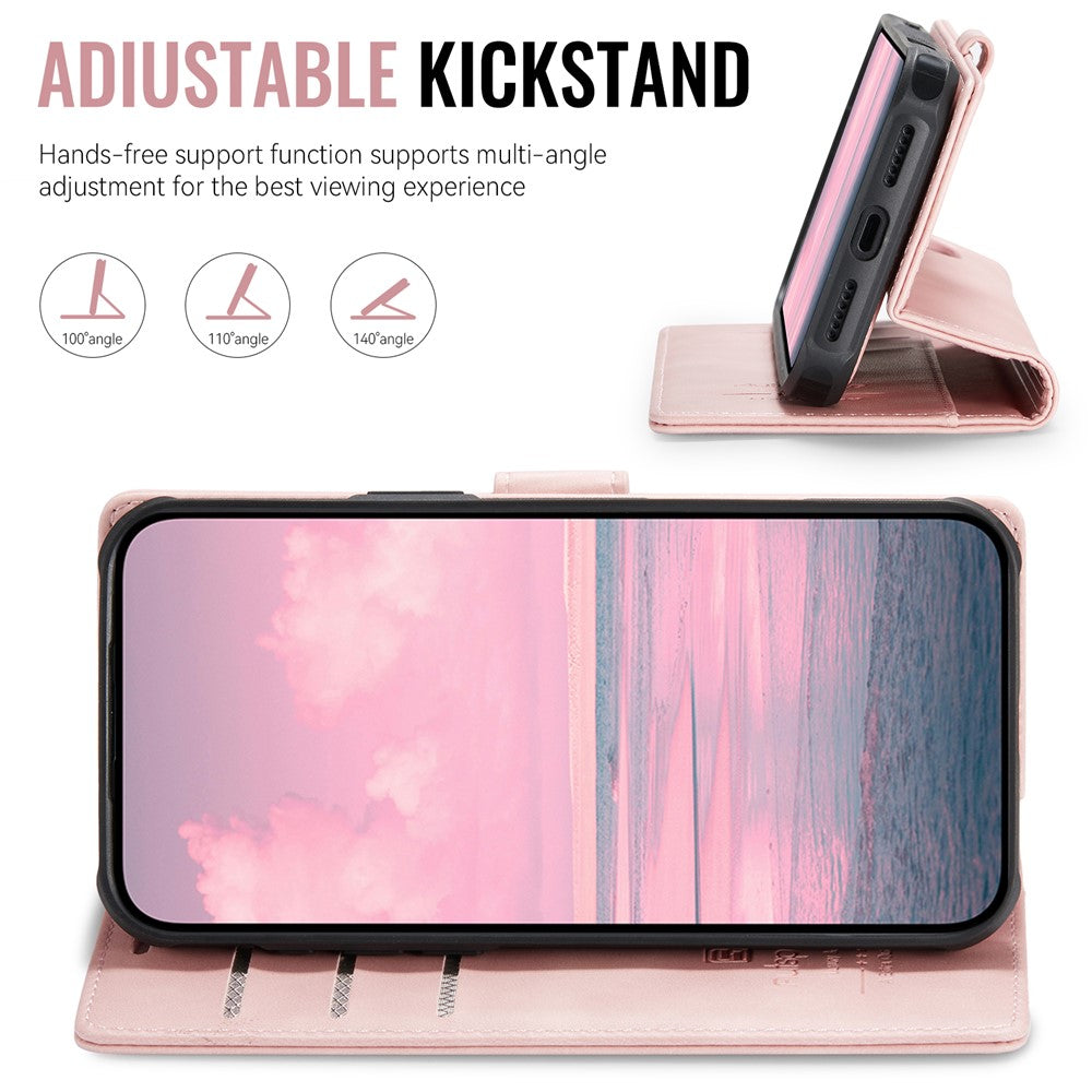 AUTSPACE A05 Til iPhone 17 Pro coverpung, stativ, aftageligt læder magnetisk telefoncover