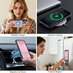 AUTSPACE A05 Til iPhone 17 Pro coverpung, stativ, aftageligt læder magnetisk telefoncover
