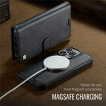 AUTSPACE A05 For iPhone 16 Pro Case Wallet Stand Detachable Leather Magnetic Phone Cover