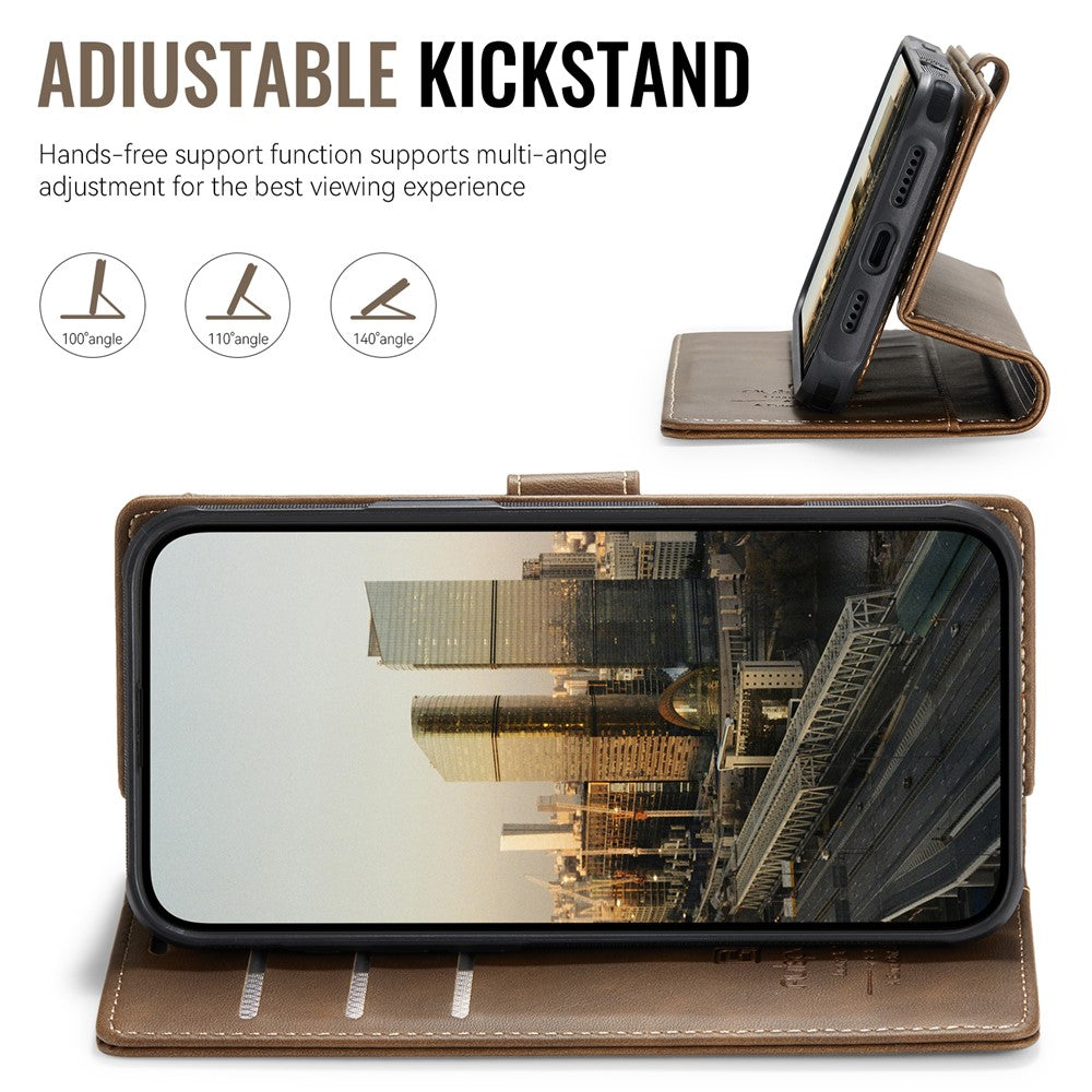 AUTSPACE A05 For iPhone 16 Pro Max Case Wallet Stand Detachable Leather Magnetic Phone Cover