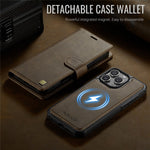 AUTSPACE A05 For iPhone 16 Pro Max Case Wallet Stand Detachable Leather Magnetic Phone Cover