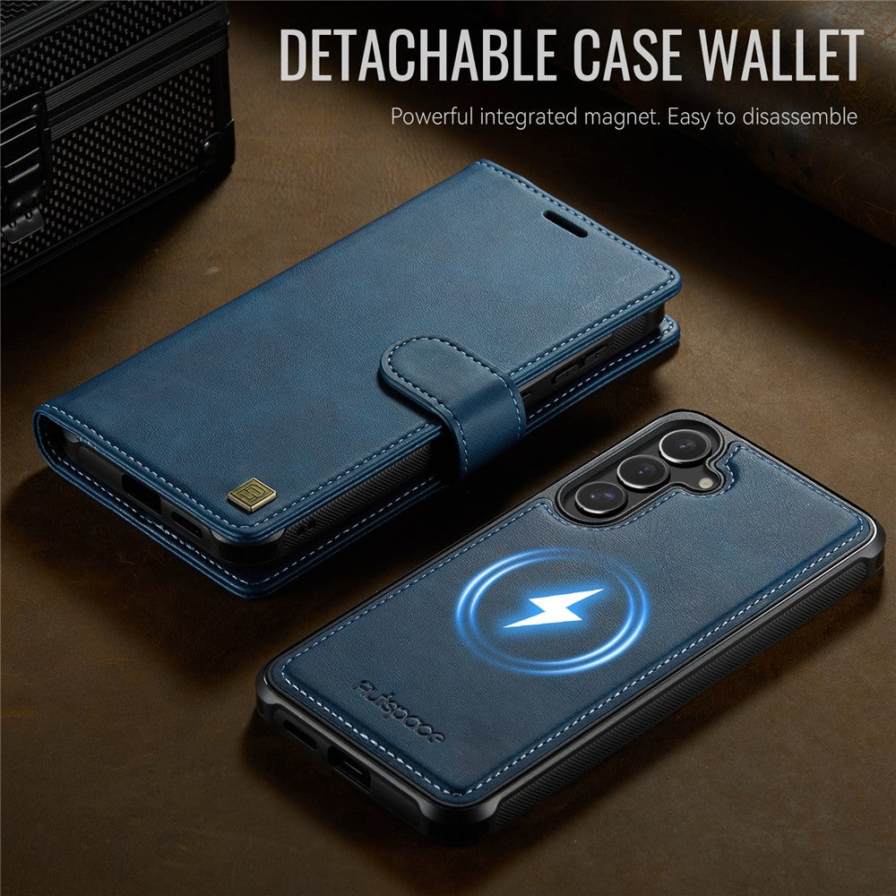 AUTSPACE A05 Til Samsung Galaxy S25+ / S24+ Etui Pung Stativ Aftageligt Læder Magnetisk Telefoncover