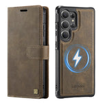 AUTSPACE A05 For Samsung Galaxy S25 Ultra Case Wallet Stand Detachable Leather Magnetic Phone Cover