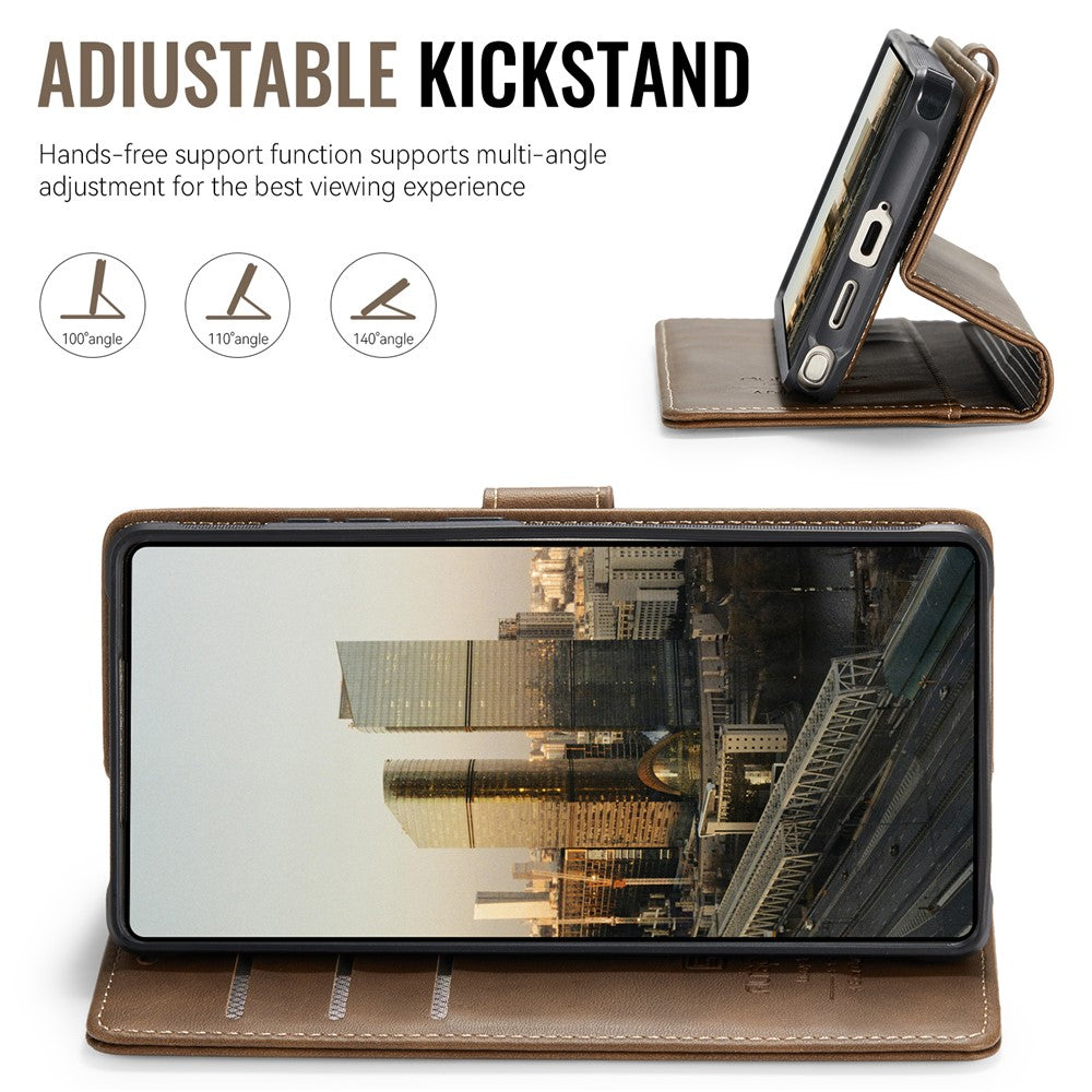 AUTSPACE A05 For Samsung Galaxy S25 Ultra Case Wallet Stand Detachable Leather Magnetic Phone Cover