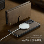 AUTSPACE A05 For Samsung Galaxy S25 Ultra Case Wallet Stand Detachable Leather Magnetic Phone Cover