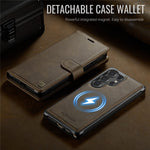 AUTSPACE A05 For Samsung Galaxy S25 Ultra Case Wallet Stand Detachable Leather Magnetic Phone Cover